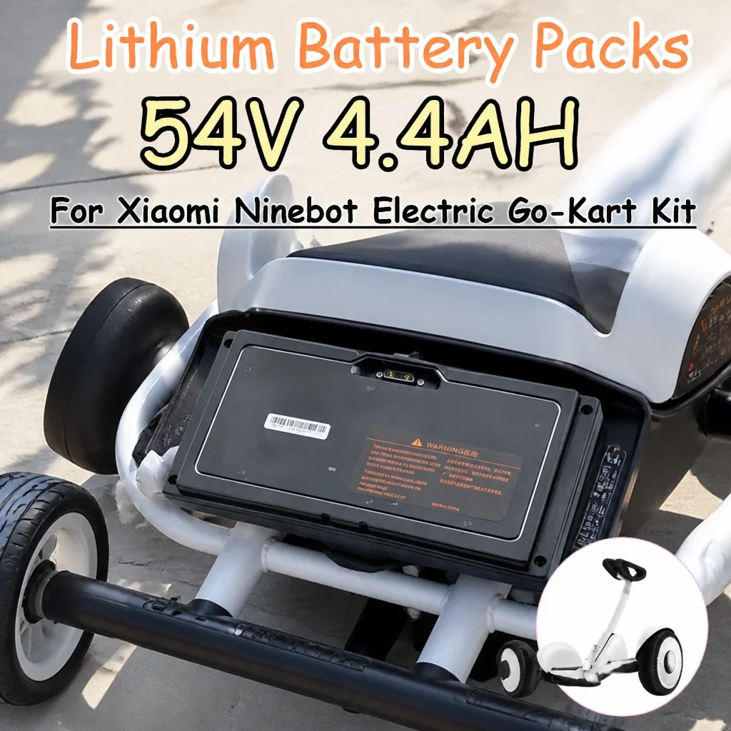 54V 4.4Ah Lithium Battery Pack For Xiaomi Ninebot Electric Go-Kart Kit 4-Pin Rechargeable Replacement Battery