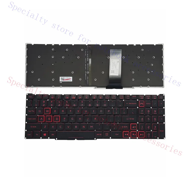 US/RU Laptop keyboard for Acer Nitro 5 AN515-54 AN515-55 AN515-43 AN517 AN715-51 N18C3 N18C4 N18I2 N18I3