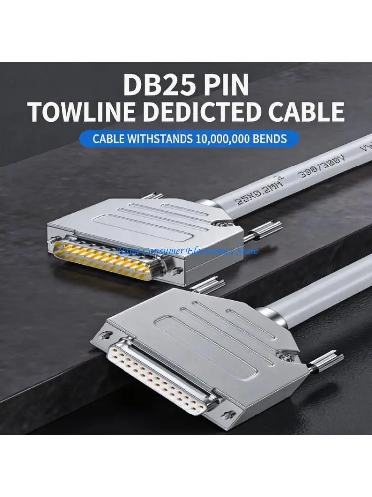 G7NE Industrial DB25 RS232 Cable Straight Male to Female Converter For Automation