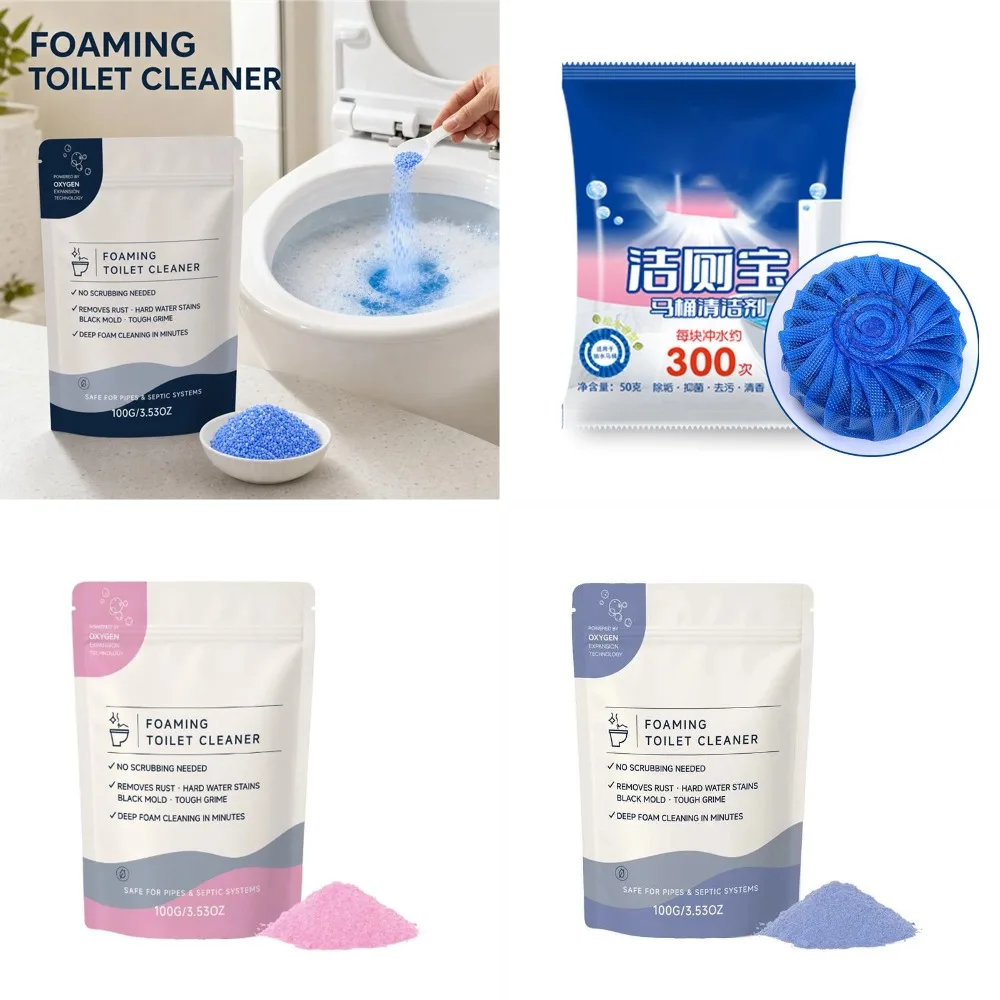 Toilet Bowl Cleaner Tablets Automatic Toilet Tank Cleaners For Deodorizing Descaling Long-Lasting Blue Toilet Cleaning Supplies