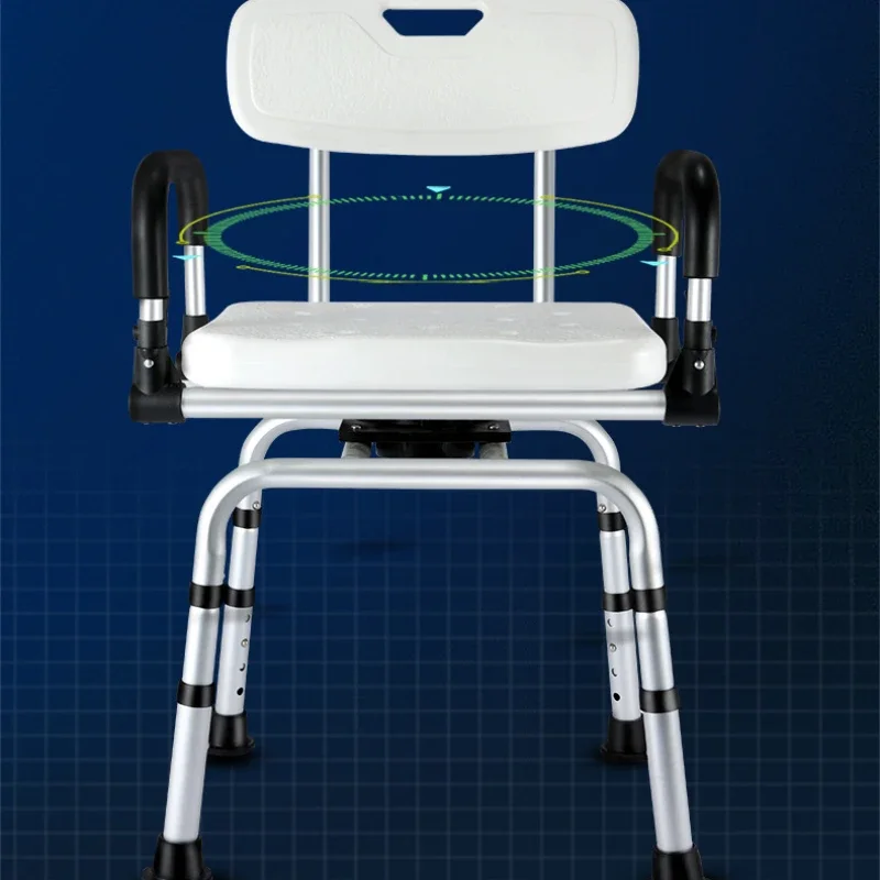 노인 욕실 목욕 의자, 360 도 회전식 샤워 의자, 성인 임산부 팔걸이 변기 좌석 의자, 높이 조절 가능