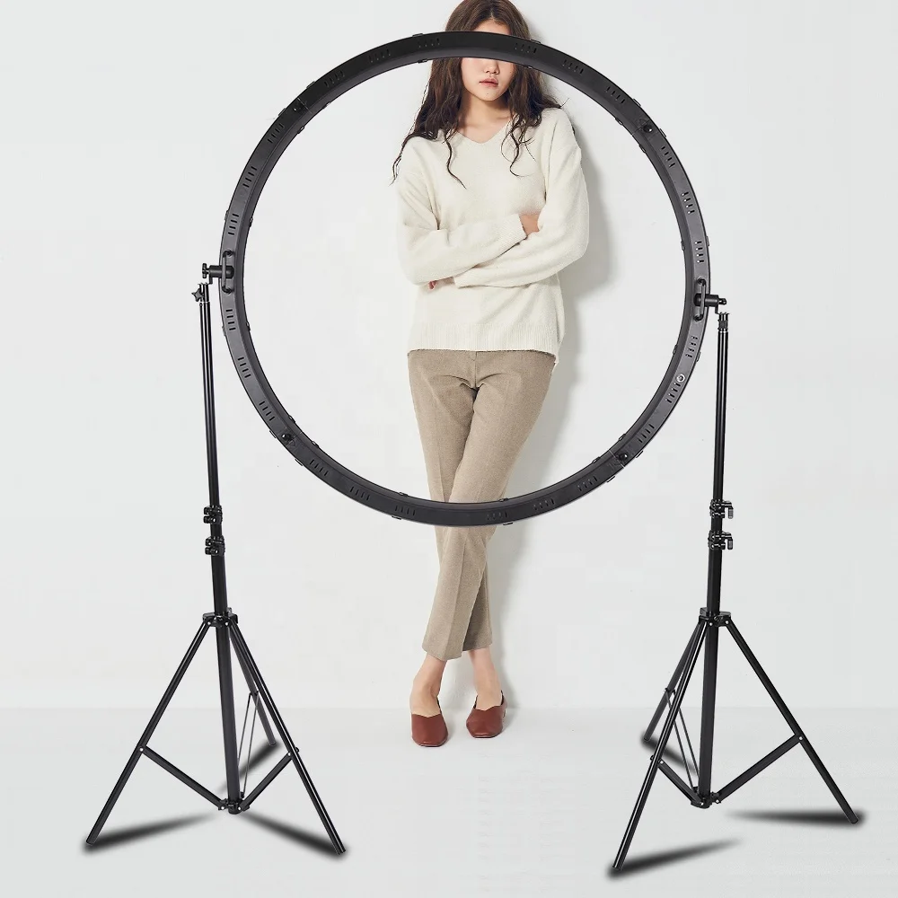 Maximum power 120W high-efficiency LED ring light, suitable for studio video lighting, 47-inch aluminum