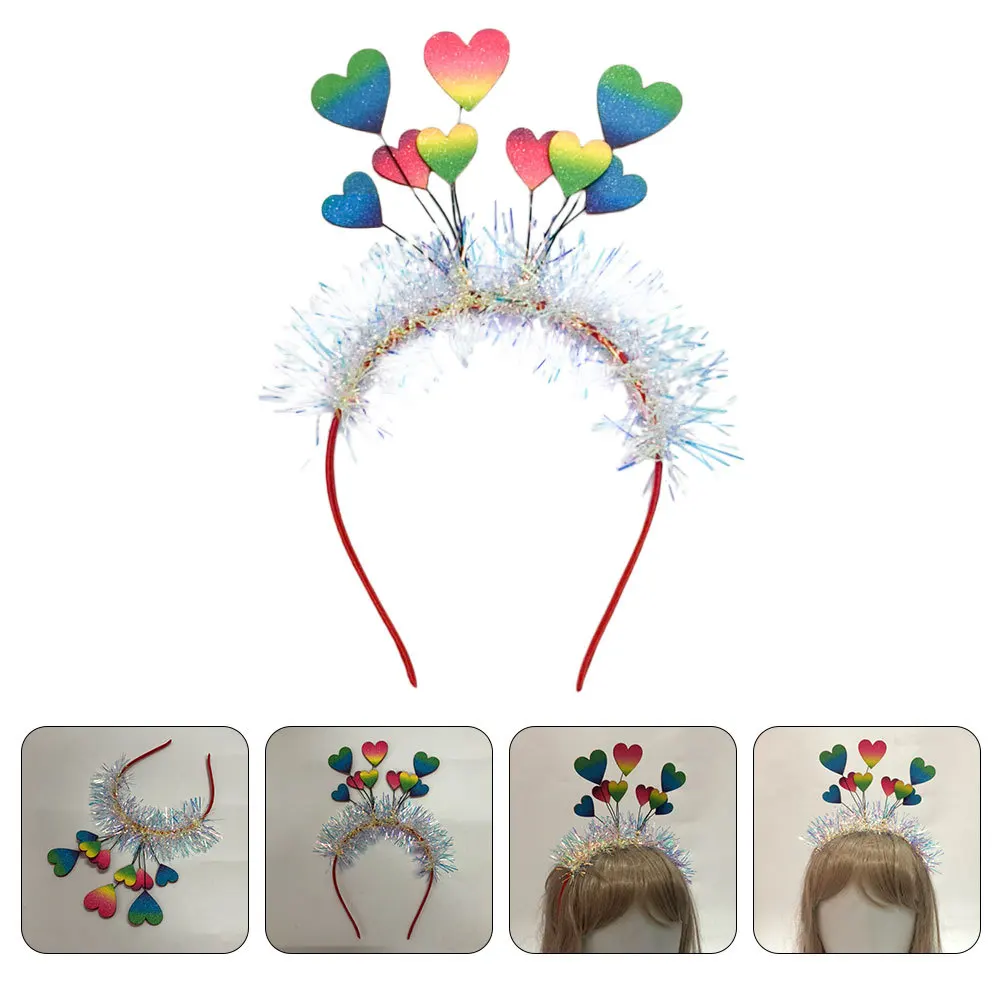 

1Pcs Loving Heart Hairband Valentines Day Headband Party Decoration Lovely Heart Headwear Cute Hair Accessory for Festive