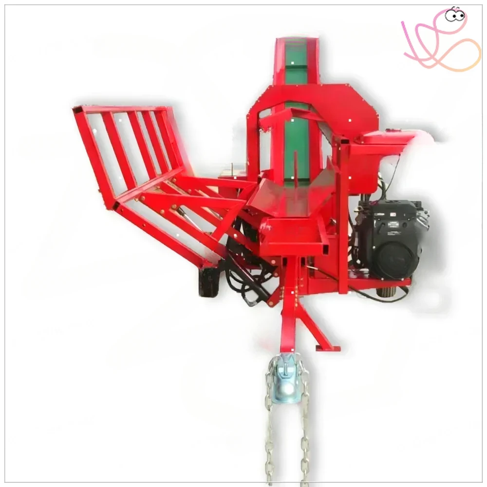 New 30 Ton 17-27HP Gasoline Engi Firewood Processor Log Splitter Full Hydraulic Cutter Home Use Operate All Accessories for Farm