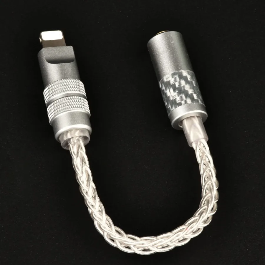 Top HiFi MFi błyskawica do 2.5/3.5/4.4mm oryginalny C100 DAC dla iPhone Aux dekodowanie zestaw słuchawkowy Audio Adapter Splitter Mic połączenie głosowe