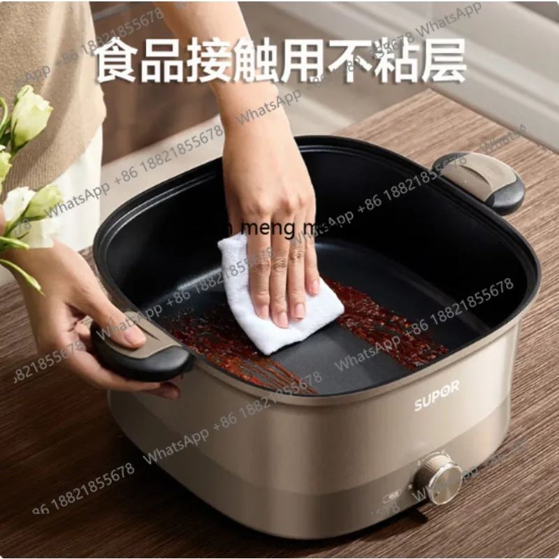 وعاء تسخين كهربائي سريع الغليان بالضغط الصغير، سعة 6 لتر، متعدد الوظائف، وعاء طبخ ذكي غير لاصق