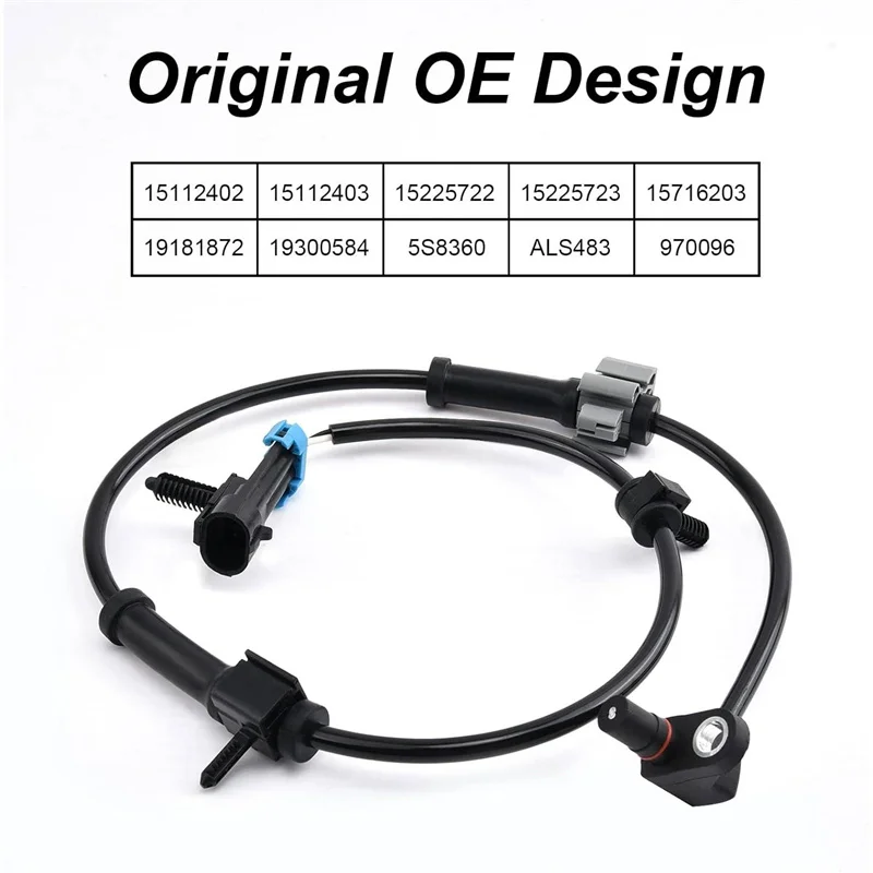 Front ABS Sensor 19181873 Speed Sensor Accurate Detection Brake System Upgrade Faulty Sensor Replacement Vehicle Braking System