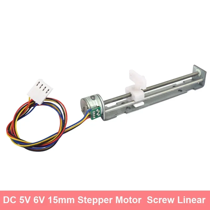 Micro 15mm Stepping Motor DC4V-9V 5V 2-phase 4-wire 80mm long Screw Linear Actuator Stepper Motor DIY 3D Printer Robot