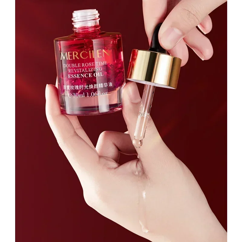 Double Rose Time Revitalizing Essence Oil 30ml Anti-wrinkle Improve Dullness Nourishing Moisturizing Soothing Brighten Skin Care