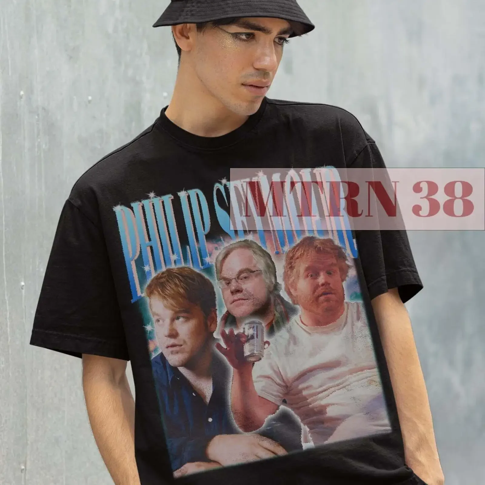 Philip Seymour Hoffman Vintage Retro T Shirt Movie  vintage Washed Versatile Stylish Casual Slightly Comfortable Stretched Soft