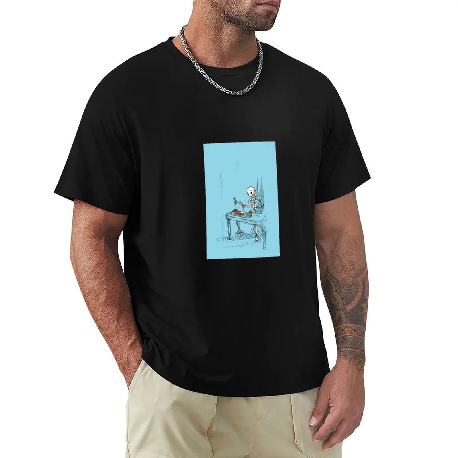 Confused Skeleton T-Shirt Quick Dry Fishing T-Shirt
