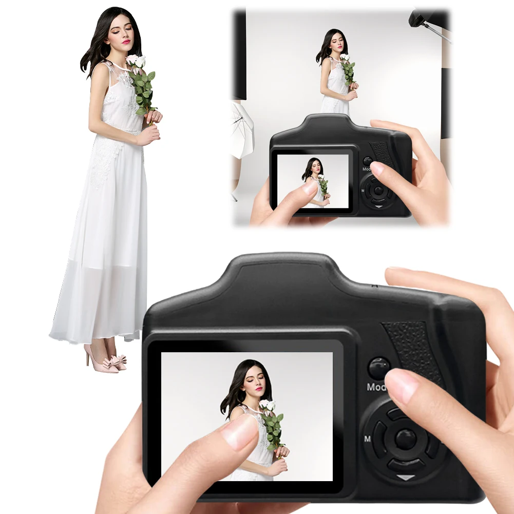 

16MP Vlogging Camera with 2.4 Inch LCD Screen Camcorder 16X Digital Zoom Video Recorder for Photography and Video