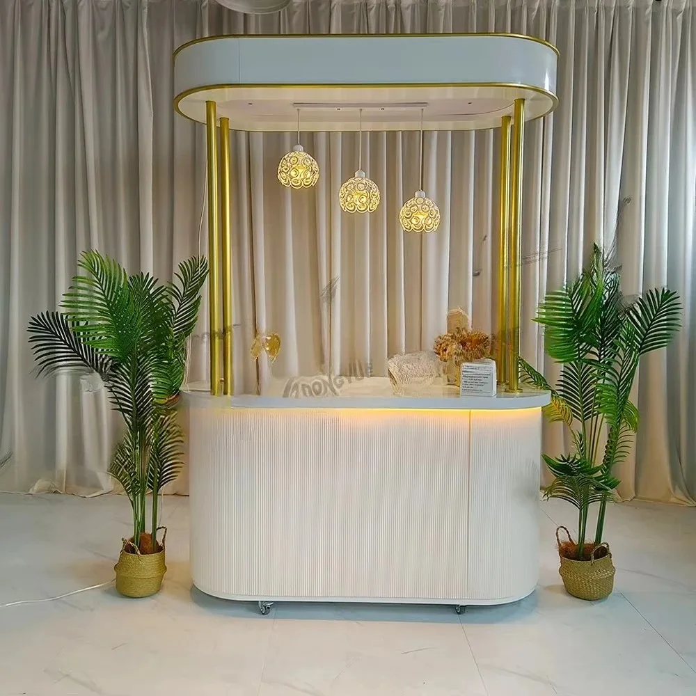 

Indoor/Outdoor Custom Decorative Candy Bar Cart Mobile Champagne Cart
