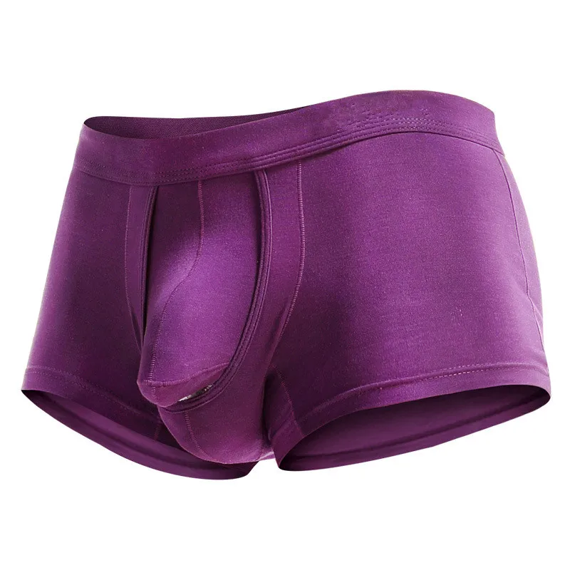 Gợi Cảm Quần Lót Nam Boxer Quần Short Quần Lót Modal Thoáng Khí Viên Đạn Tách Túi Quần Lót Cueca Calzoncillo Plus Kích Thước L-5XL