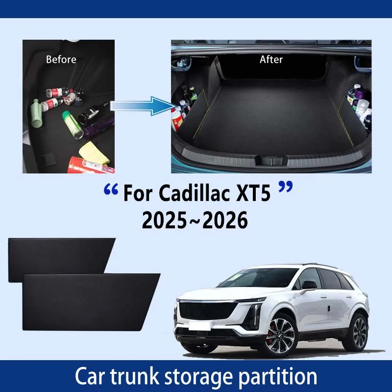 

Car Accessories For Cadillac XT5 2025~2026 Quality Thickening Trunk Storage Partition Multifunction Storage Auto Interior Parts