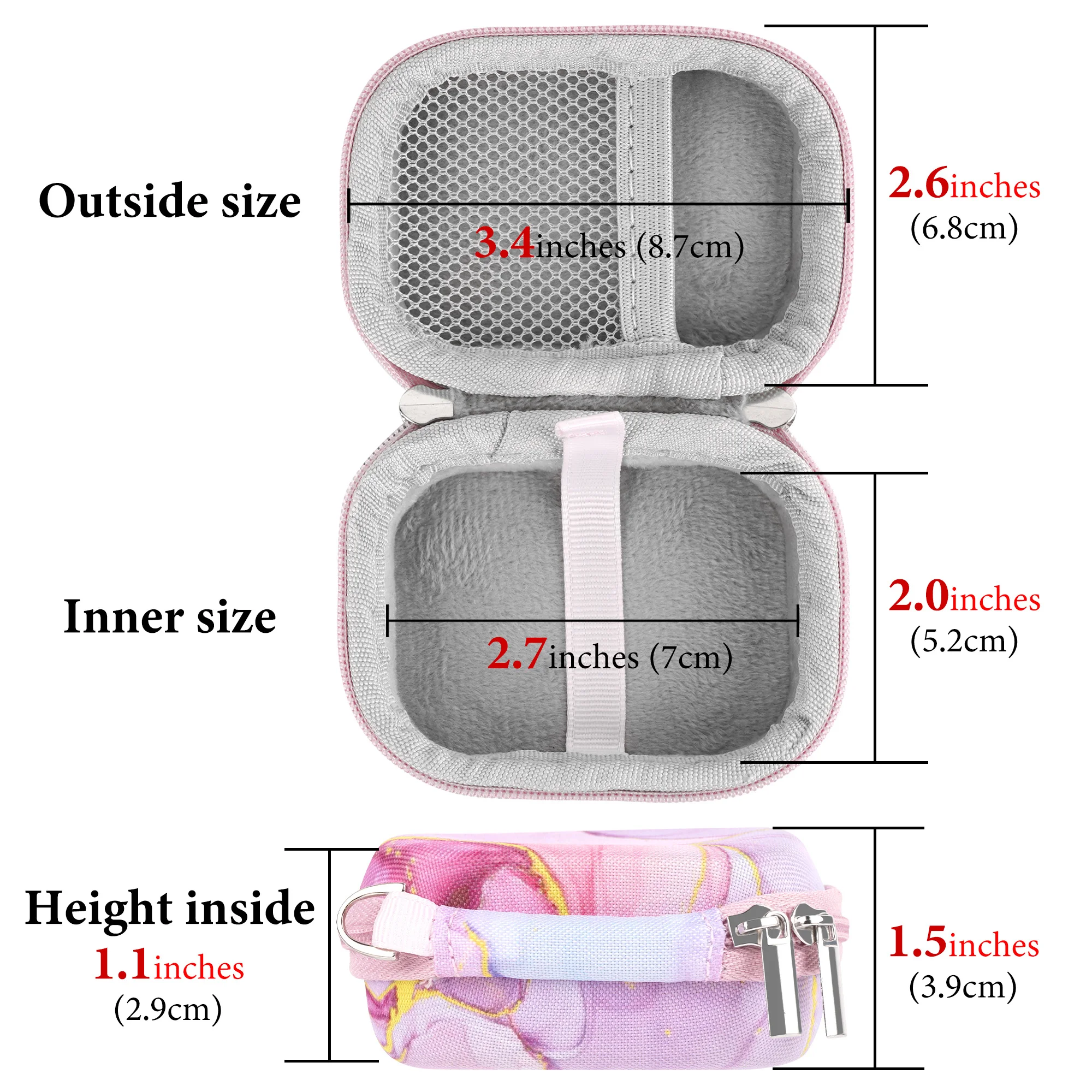 حافظة سماعات أذن Geekria NOVA Shield متوافقة مع Apple AirPods Pro2/Pro/4/3/2/1 True Wireless Earbud