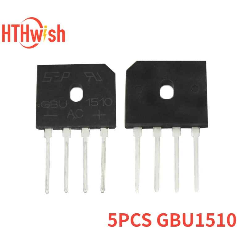 5PCS/Lot GBU1510 Diode Bridge Rectifier Glass Passivated 15Amp 1000 Volt Electronic Component Kit