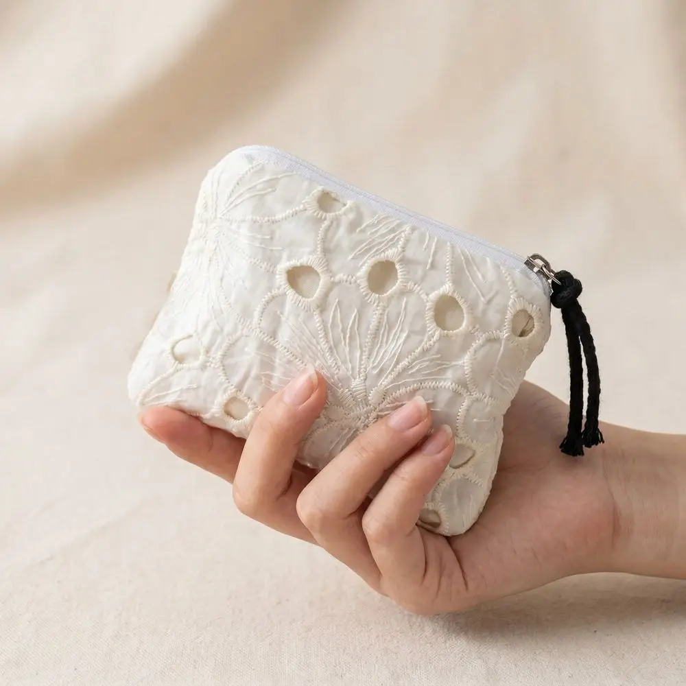 Organza Lace Embroidered Storage Bag Flower Cute Jewelry Storage Bag Multicolor Lightweight Sanitary Napkin Storage Bag