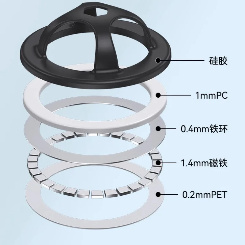 Anel magnético de silicone titular dedo suporte de aperto do telefone móvel forte adesivo traseiro suporte anti-deslizamento elegante das mulheres dos homens