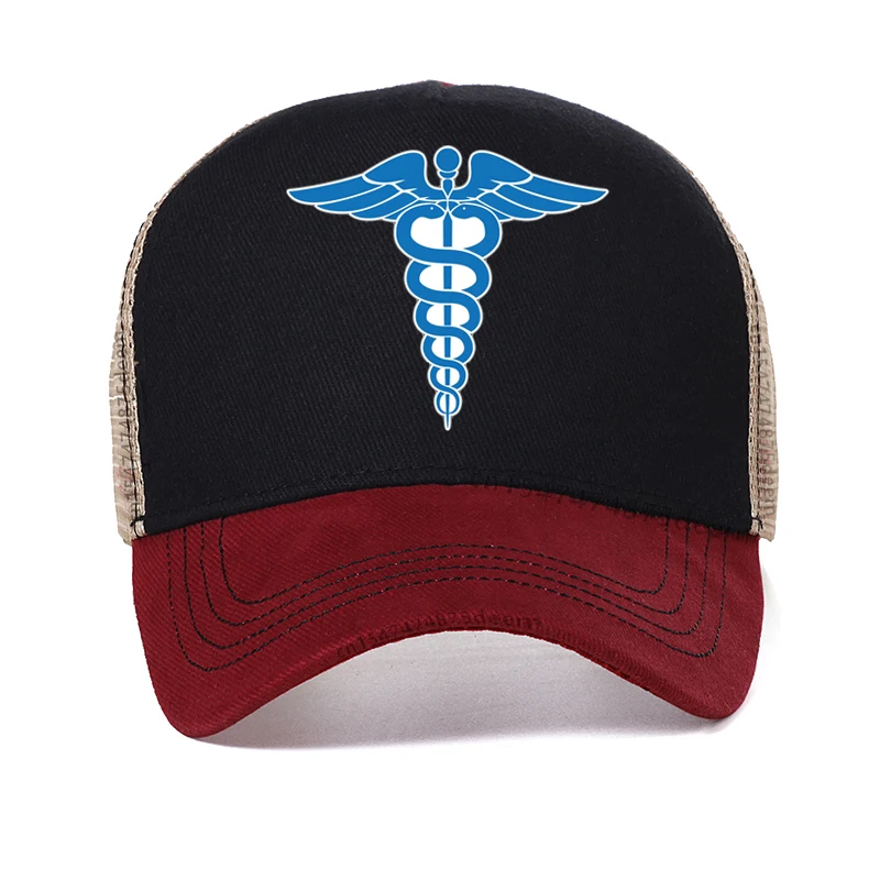 

Caduceus women hat Medicine Symbol Jewelry Gifts For Nurse Doctor Medical Students Baseball Cap summer Mesh Breathable hats