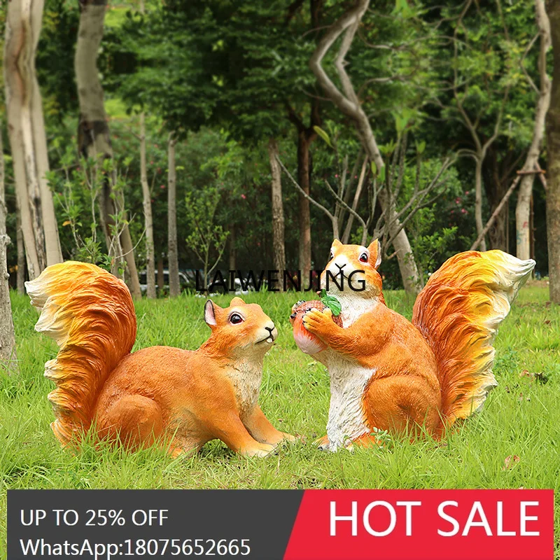 MJY simulation squirrel outdoor garden landscape garden decoration fiberglass animal sculpture
