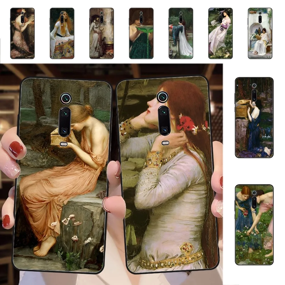 

John William Waterhouse Phone Case For Redmi 5 6 7 8 9 10 plus pro 6 7 8 9 A GO K20 K30 K40 pro plus F3 Fundas