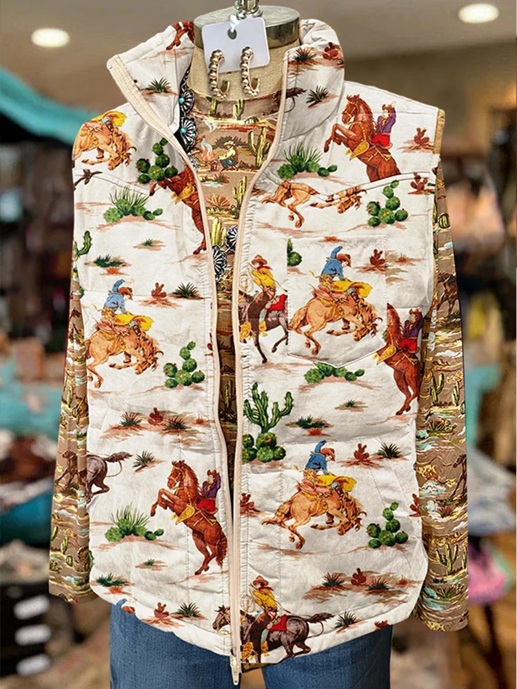 Western Ranch Cowboy Zipper Vest