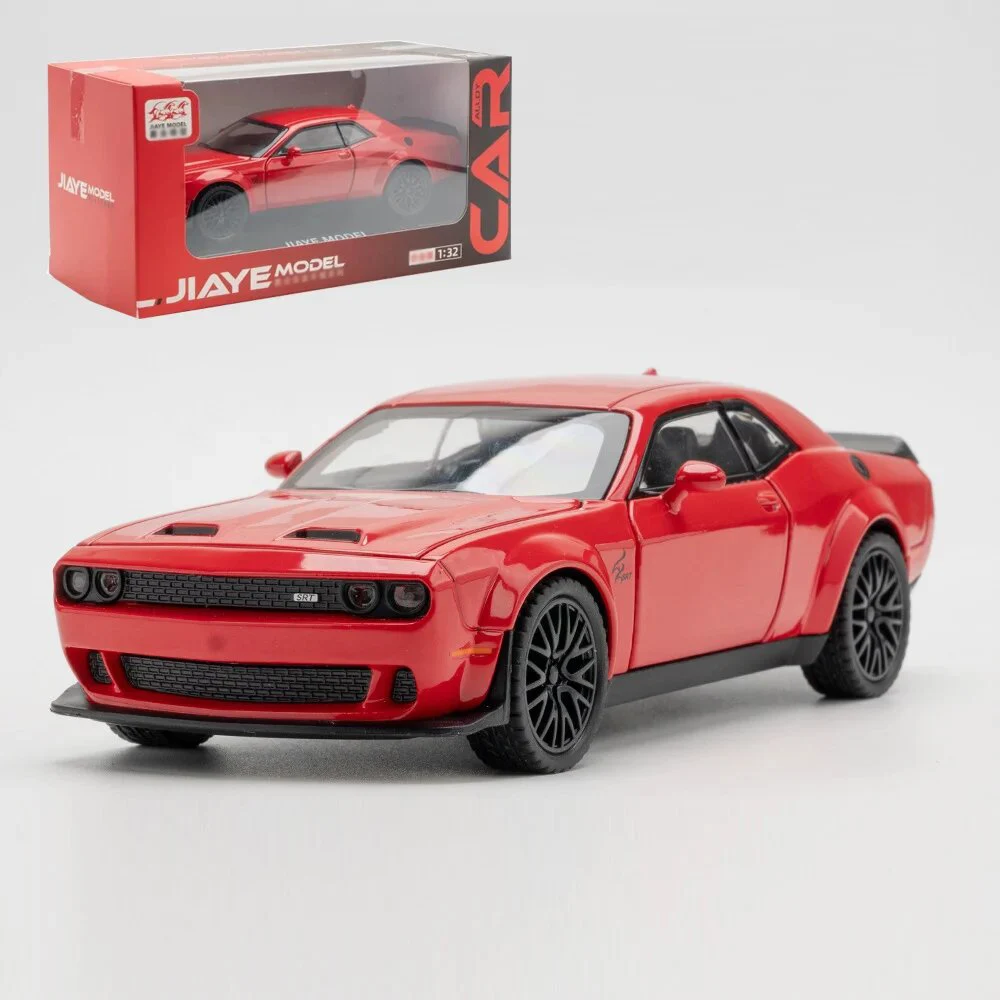 Dodge Challenger Hellcat Toy Car dla 1:32 Die Cast Metel Cars Zabawkowy model Hellcat z dźwiękiem i światłem Hellc