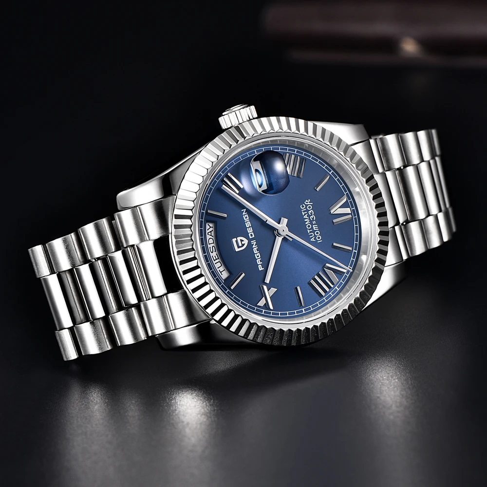 PAGANI DESIGN DD36 ساعات رجالية 2025 ساعة أوتوماتيكية فاخرة للرجال ساعة معصم ميكانيكية تاريخ الياقوت مرآة رجل ساعة حائط هدية