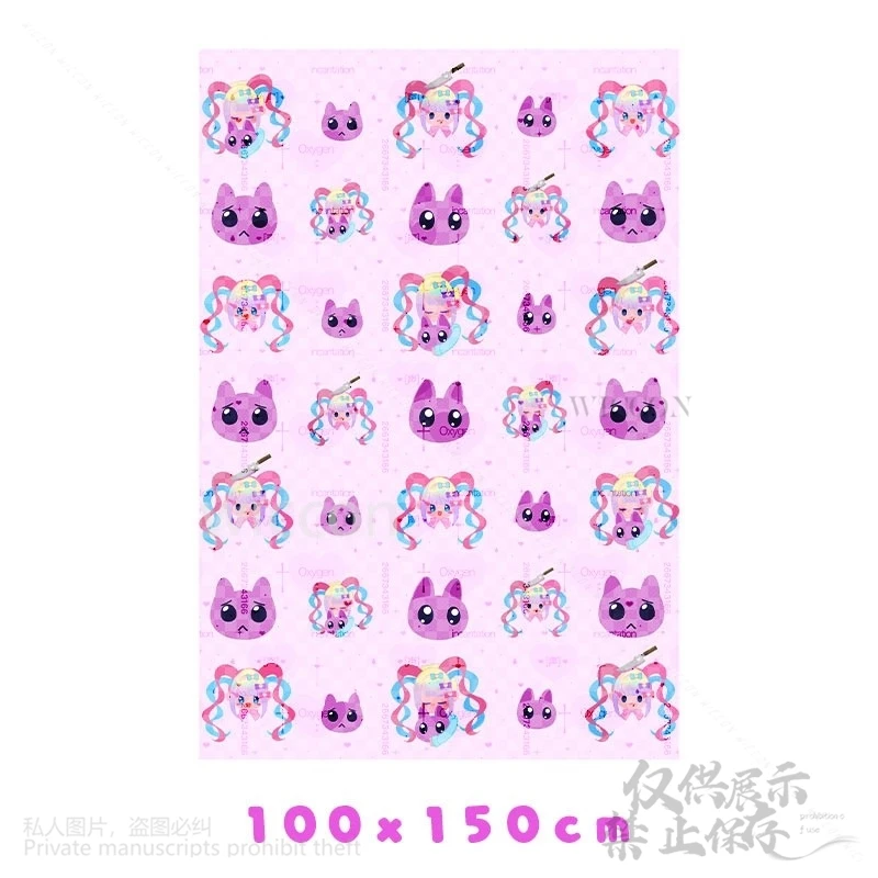 أنيمي كانجيل تأثيري لعبة المحتاجة فتاة جرعة زائدة لطيف المرجان بطانية قطيفة موضة الكرتون لينة مطبوعة هدايا الهالوين حسب الطلب