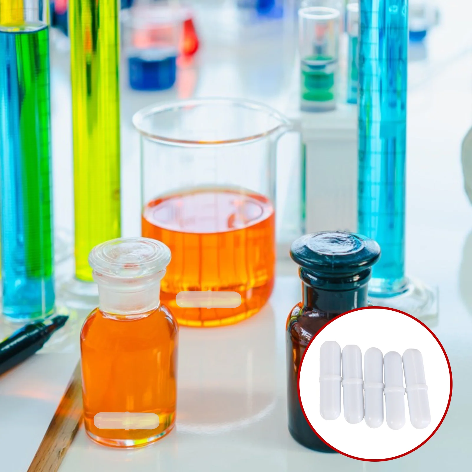 Magnetic Stirrer Stirring Bar Coffee Whisk Laboratory Accessories PTFE Mixer Rod