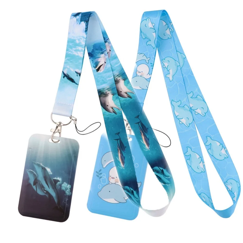 New With Lanyard ID Card Holder Whale Shark Credit Card Holders Strap Teacher Business Card Holder