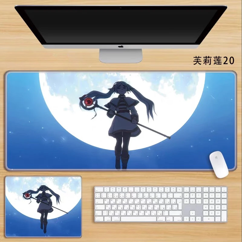 Two-dimensional Animation Frieren: Beyond Journeys End Couple Leather Mouse Pad Oversized E-sports Game Computer Keyboard Pad