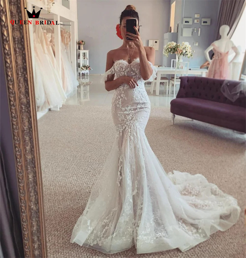 Sexy Mermaid Weddding Dresse Sweetheart Tulle Lace Appliques 2023 New Design Formal Bridal Gowns SD72