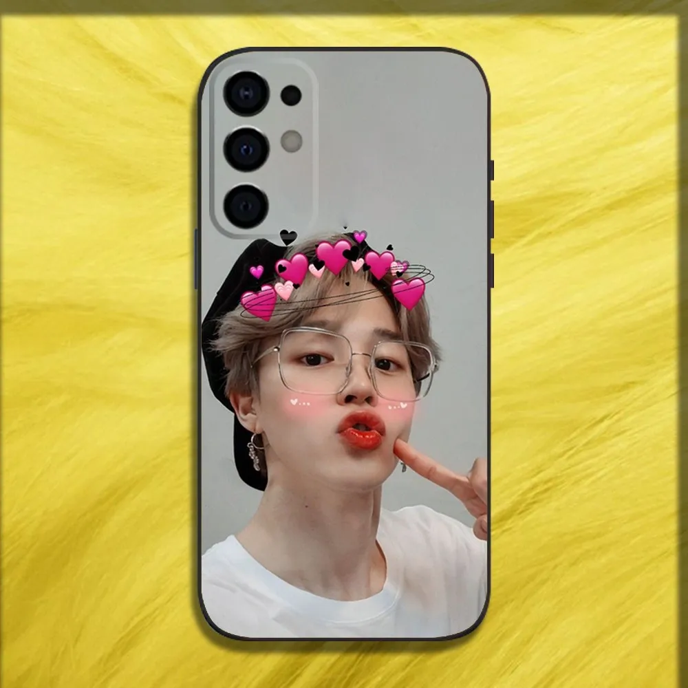 Capa de telefone Singer J-JIMINS-S para Samsung S24, S21, S22, S23, S30, Ultra, S20, Plus, Fe, Lite, Note, 10,9,5G Capa macia preta