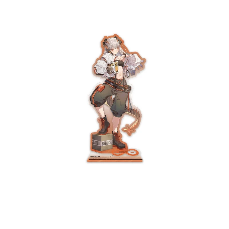 Anime Arknights Silence Ptilopsis Ifrit Cosplay Rhein supply series  standing sign Decoration  Ambitus Game