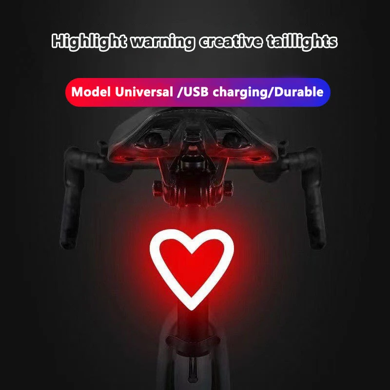 Bicycle Tail Light Cycling Lamp Multi Lighting Modes USB Rechargeable Led Flash Tail Rear Lights MTB Seatpost Bike Accessories