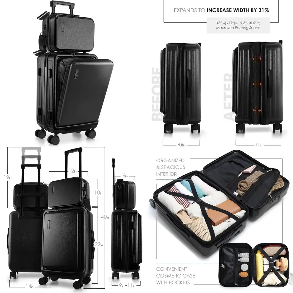 

Схваленый авиакомпанией 22-дюймовый жесткий чемодан для ручной клади с колесами для путешествий