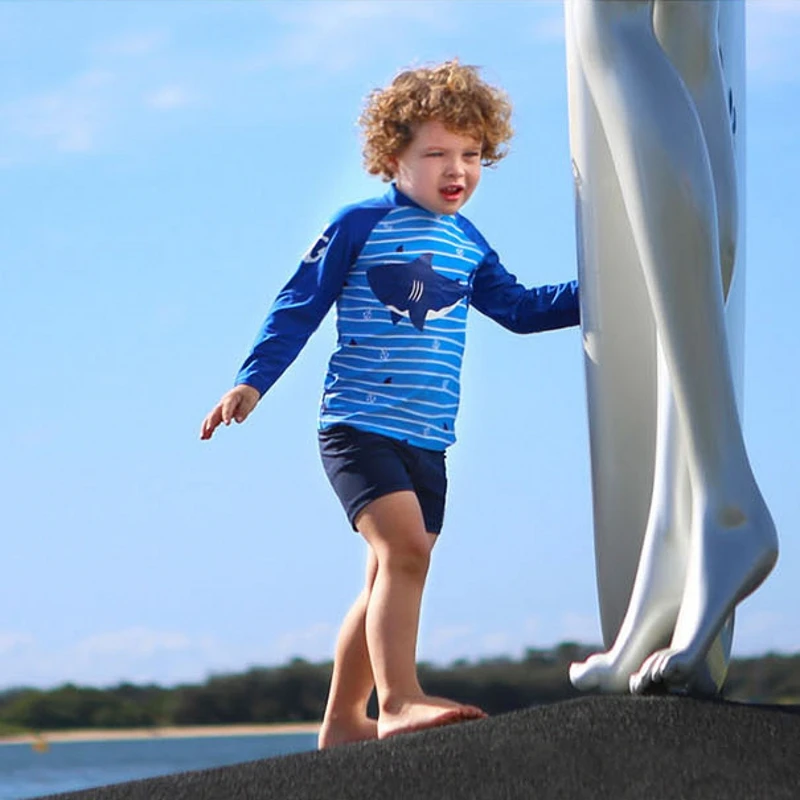 Traje de baño para niños grandes, bañador de moda para surfear, conjunto de Tops y pantalones, NoCap, 2 piezas