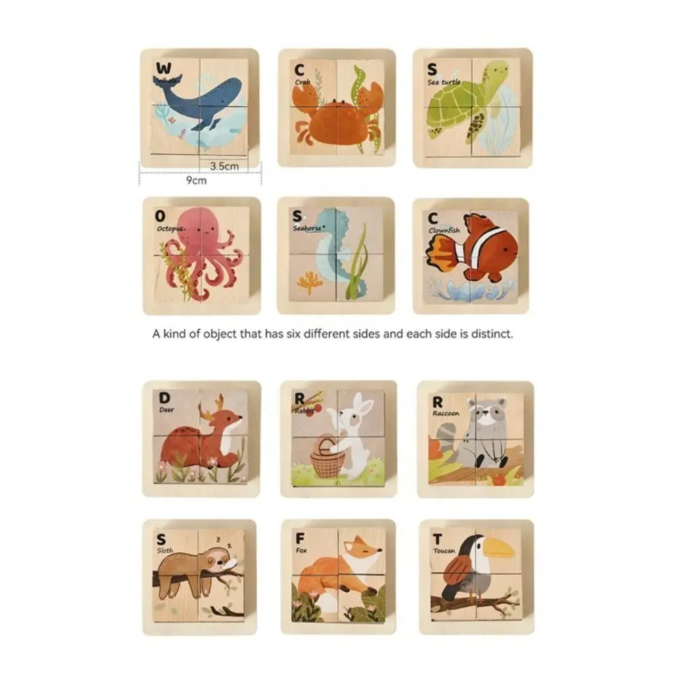 

Wood Animal Sliding Puzzle Brain Training Movable Jigsaw Matching Memory Game Intelligence Game Logic Game