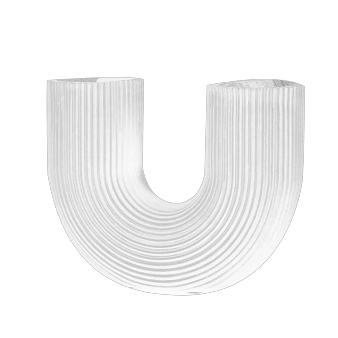 U شكل زهرة الجمالية زهرية ، الزهور المجففة الحديثة الراتنج الزهرية ، Cachepot لمكتب ديكور المنزل أ