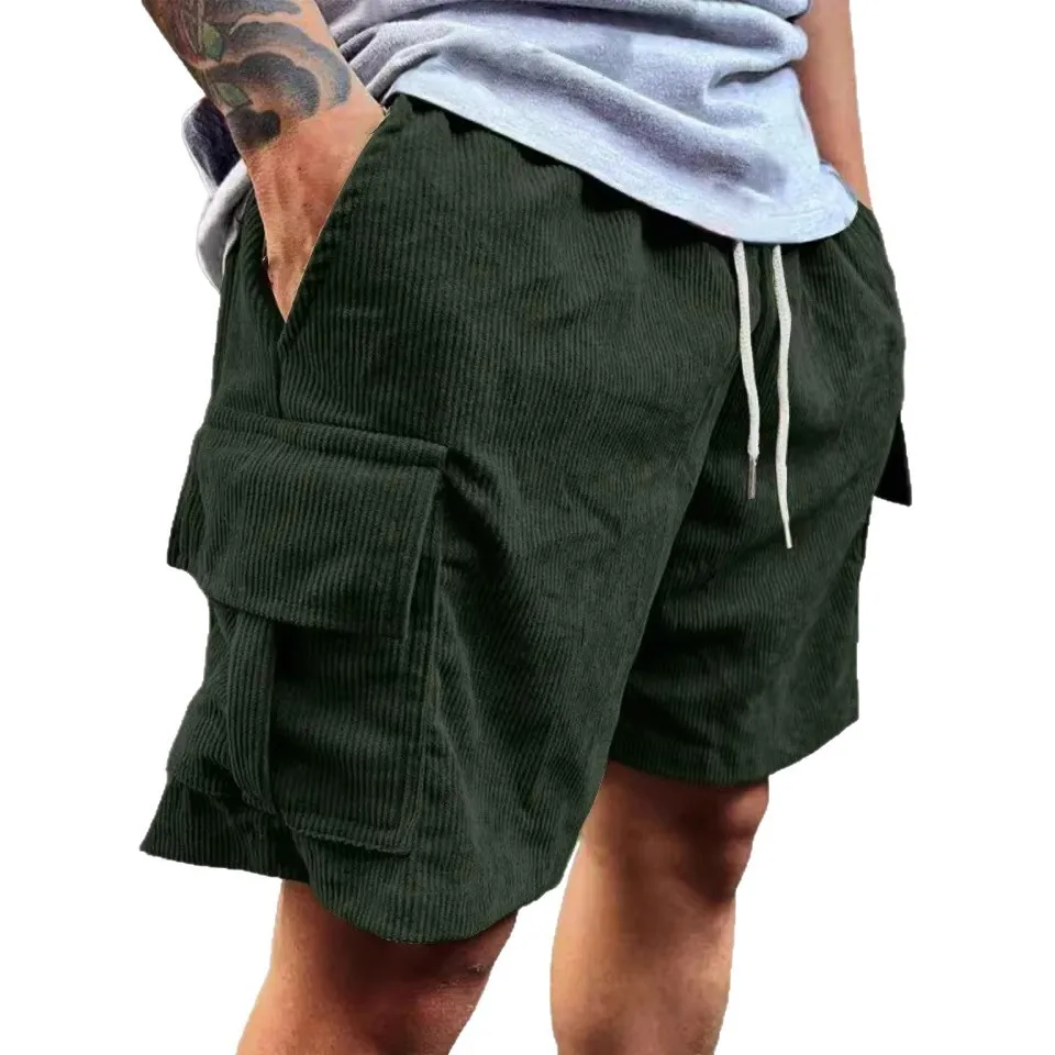 Double Pocket Design Shorts No Stretch Straight Leg British with for Camping for Sports for Business for Beach Spring Men Shorts
