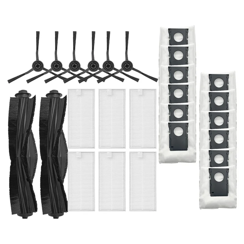 

LICE-For Eureka J20 / Midea W20 Replacement Main Side Brush HEPA Filter Dust Bags Spare Parts Accessories