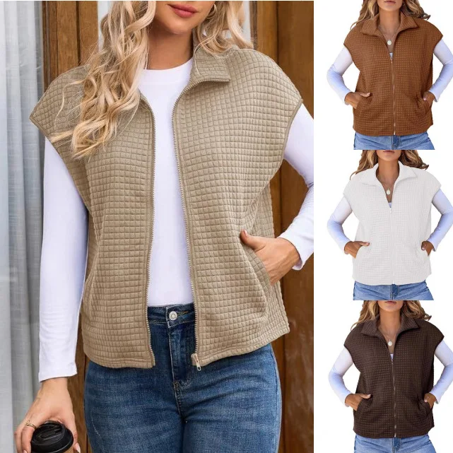 

Женский жилет-кардиган, осенне-зимняя мода, новая мода, полуводолазка, женский топ