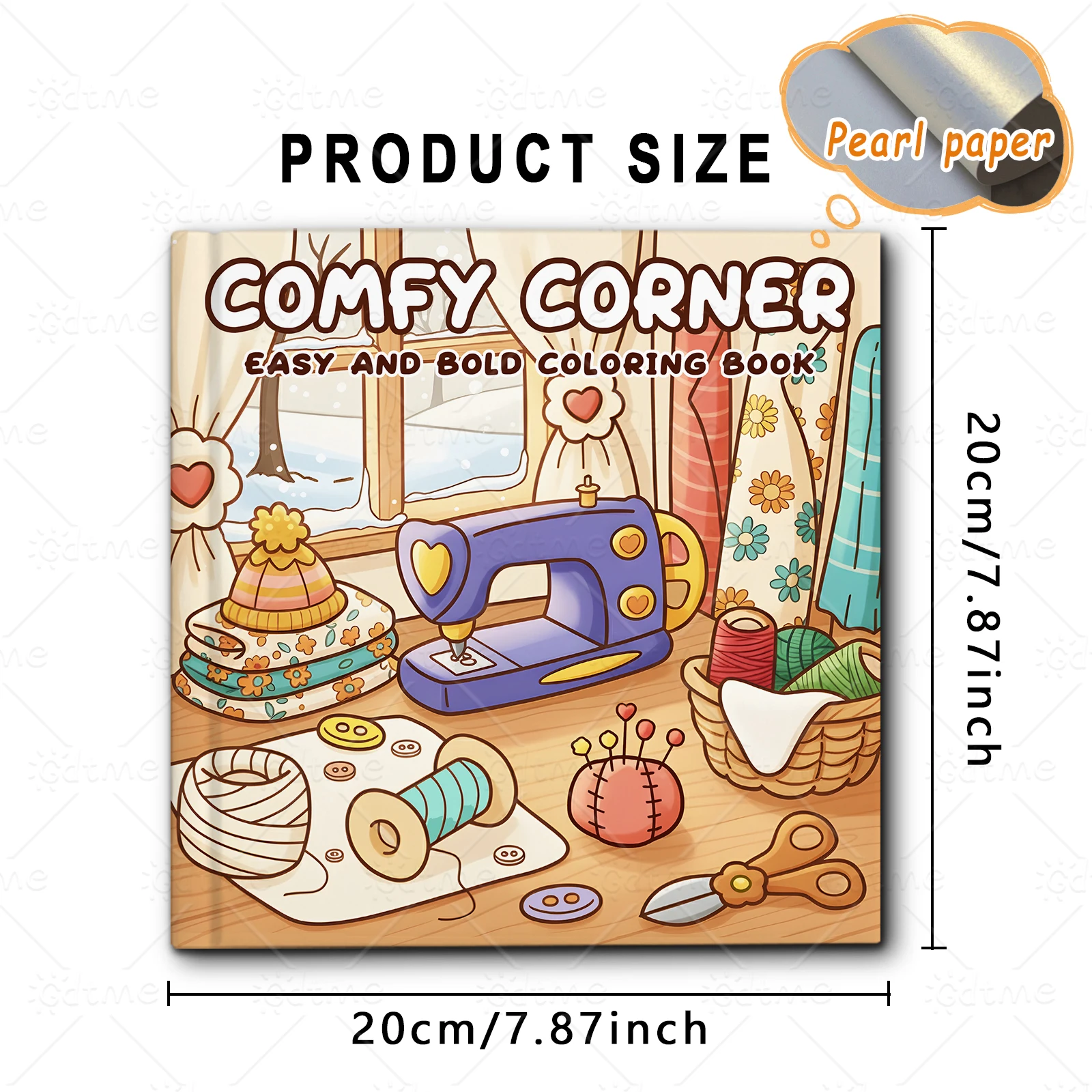 COMFY CORNER Malbuch für Erwachsene mit Auffälligen und Einfachen Mustern, Niedliches Zeichenbuch, Perfektes Geschenk für Partys und Geburtstage – Detail 3