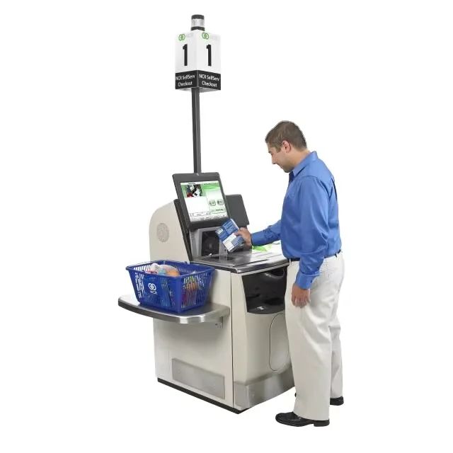 Supermarket Self-Service Payment Touch Screen Self Check up Kiosk with Card Acceptor