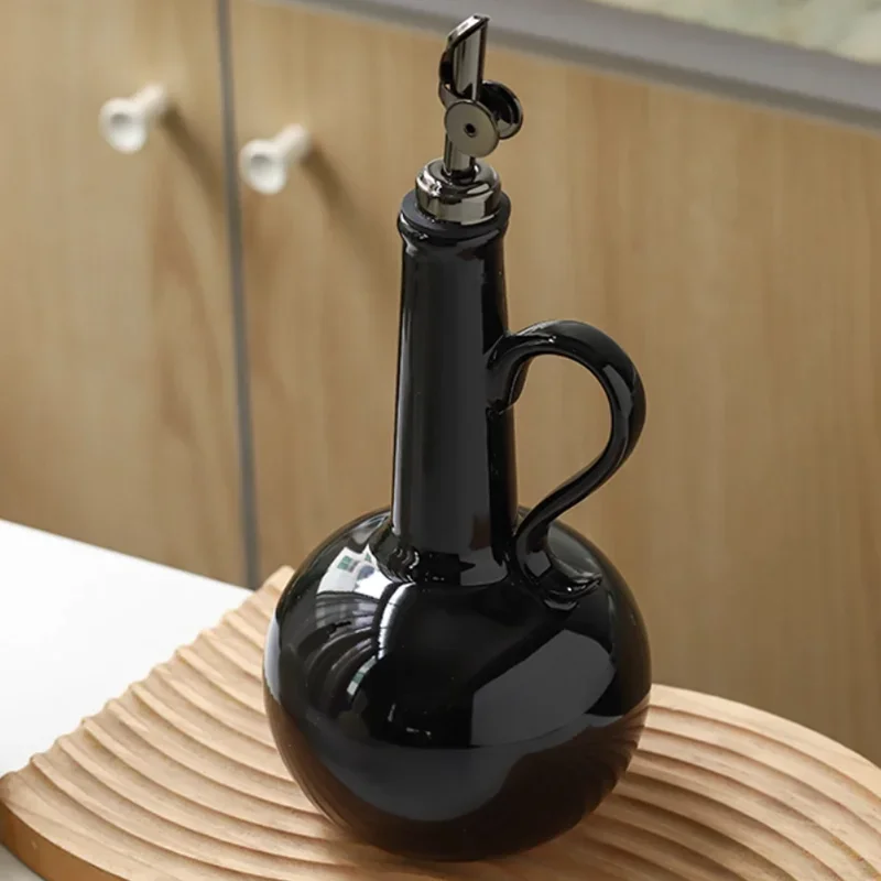 Ceramic Oil Bottle, Household Soy Sauce Vinegar Pot, Seasoning Bottle, Dispenser, Olive Oil Bottle, Kitchen Seasoning Tool