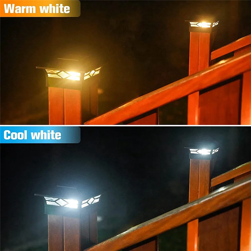 

Outdoor Deck Fence Post Light Deck Fence Post Light For 3.5X3.5 5.5X5.5 Wooden Vinyl Posts Patio Garden Decor Black 2PCS