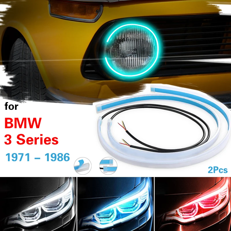 

Dynamic 2 PCS DRL Car Flexible LED For Bmw 3 Series 1971-1986 Daytime Running Lights Turn Signal Lamp Headlight Waterproof 12V