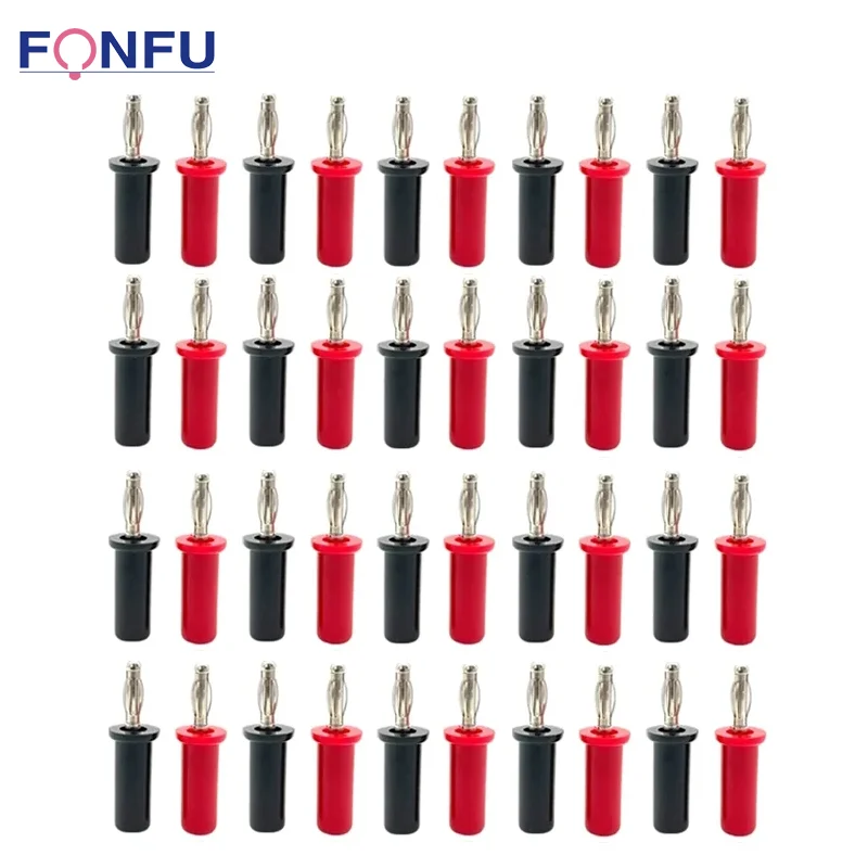 40Pcs 4mm Banana Plug Lantern shaped Sound Box Speaker Cable  Banana Connector Nickel Plated